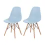 FAIA/AZUL CLARO - CONJUNTO COM 2 CADEIRAS EASY WOOD