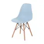CONJUNTO COM 2 CADEIRAS EASY WOOD - FAIA/AZUL CLARO - Foto 2