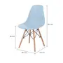 CONJUNTO COM 2 CADEIRAS EASY WOOD - FAIA/AZUL CLARO - Foto 8