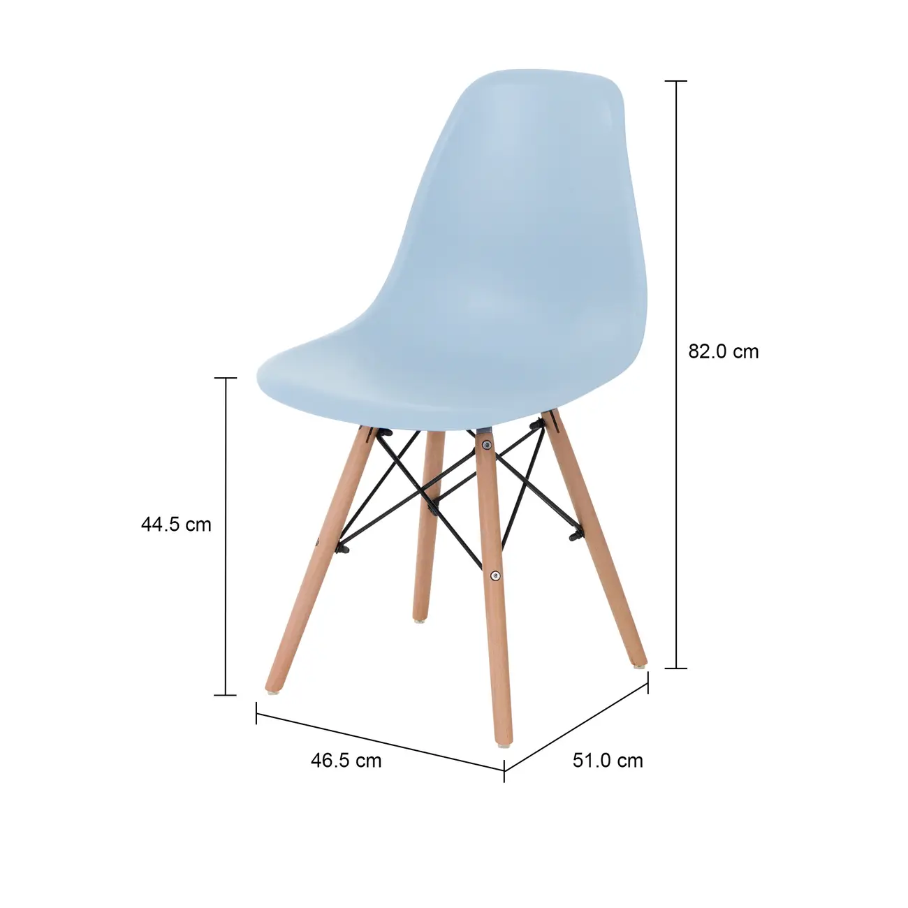 CONJUNTO COM 2 CADEIRAS EASY WOOD - FAIA/AZUL CLARO - Foto 8