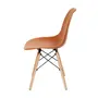 CONJUNTO COM 2 CADEIRAS EASY WOOD - FAIA/TERRACOTA - Foto 4