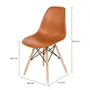 CONJUNTO COM 2 CADEIRAS EASY WOOD - FAIA/TERRACOTA - Foto 6
