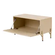 ARMÁRIO DE BANHEIRO 1 PORTA BASCULANTE 85 CM X 40 CM RIBS - AREIA/AREIA - Foto 4