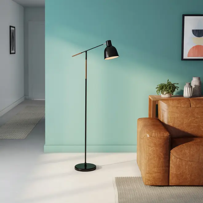 LUMINÁRIA DE CHÃO STEM - PRETO/MANGO - Foto 10