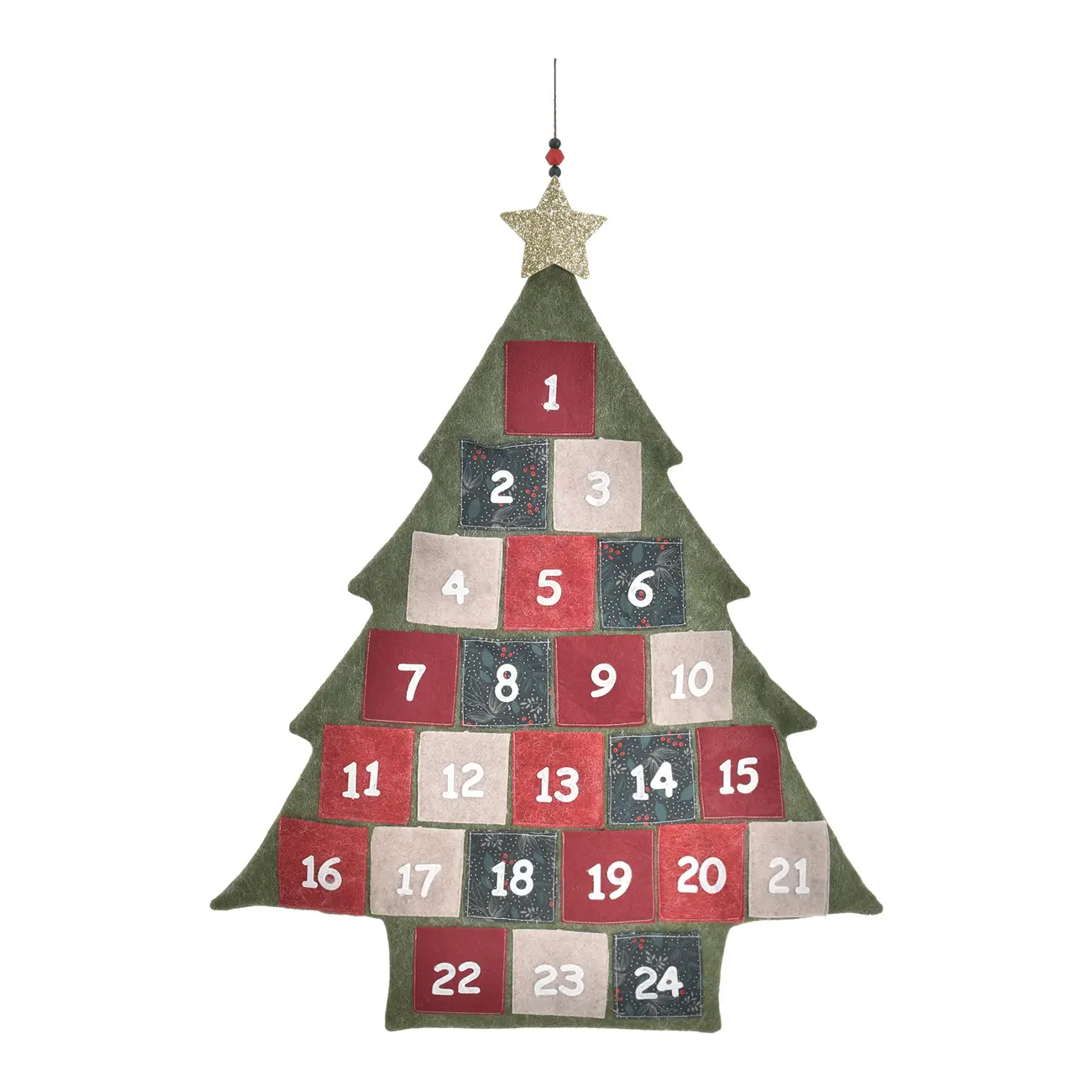 CALENDÁRIO DE PAREDE HOHO HOME - VERMELHO HINDU/VERDE - Foto 1