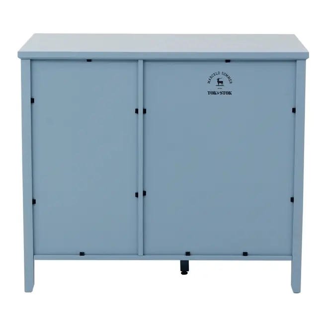 CÔMODA 3 GAVETAS/1 PORTA 93 CM X 53 CM BOUQUET XODÓ - BLEU CENDRÉ/MULTICOR - Foto 10