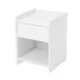 MESA DE CABECEIRA 1 GAVETA JUPI - BRANCO - Foto 1