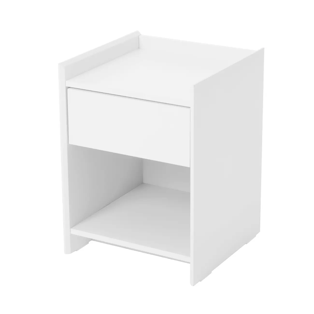 MESA DE CABECEIRA 1 GAVETA JUPI - BRANCO - Foto 1