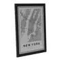 QUADRO 28 CM X 38 CM ROAD MAP NEW YORK - PRETO/BRANCO - Foto 2