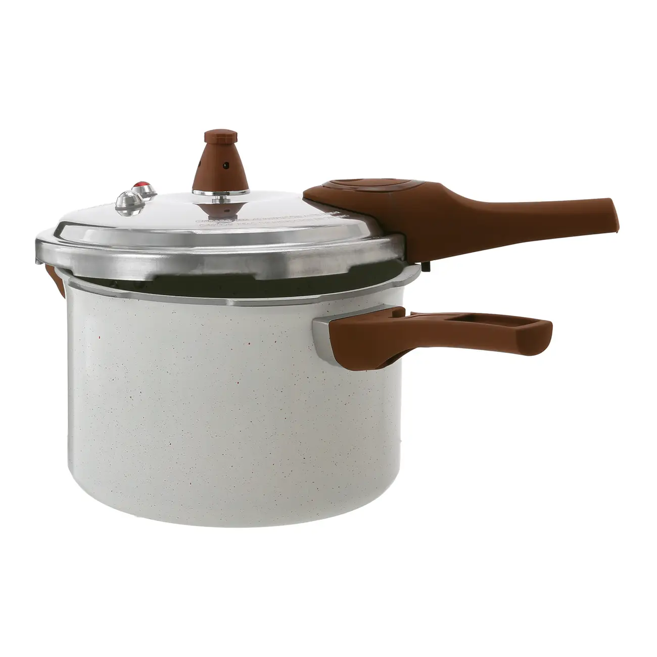 PANELA DE PRESSÃO INDUÇÃO 4,2 L CERAMIC LIFE SMART PLUS - CREAM/MARROM - Foto 4