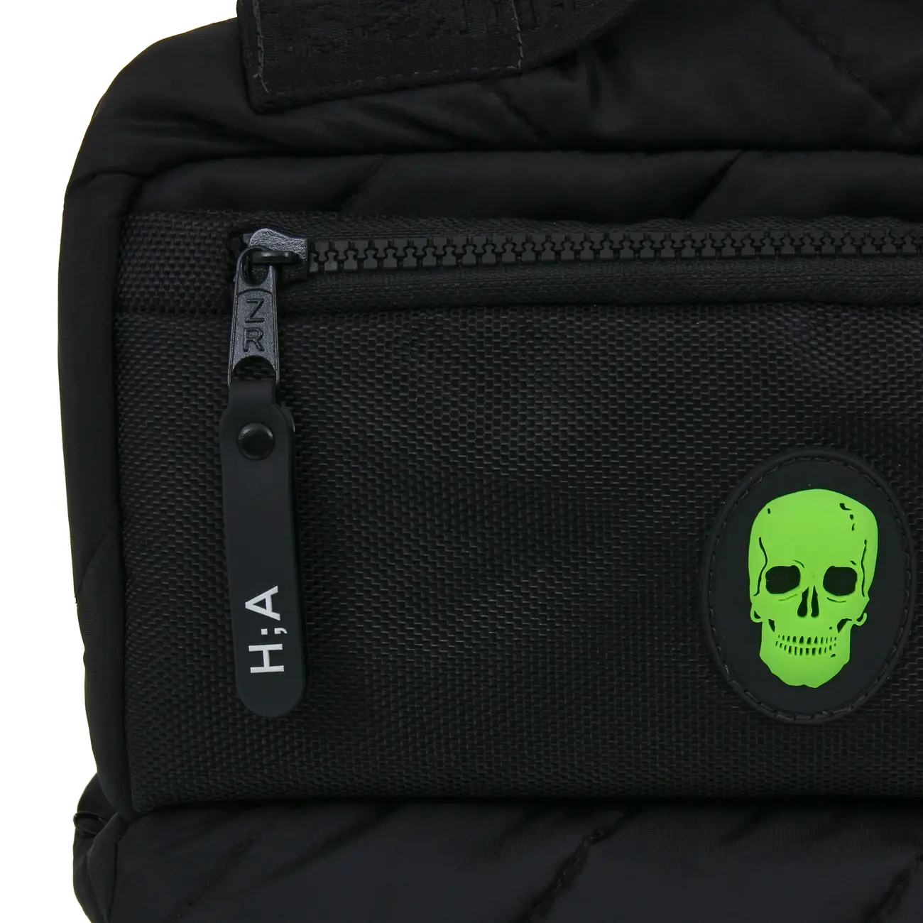 NÉCESSAIRE PARA VIAGEM CAVEIRA - PRETO/VERDE FLUOR - Foto 10
