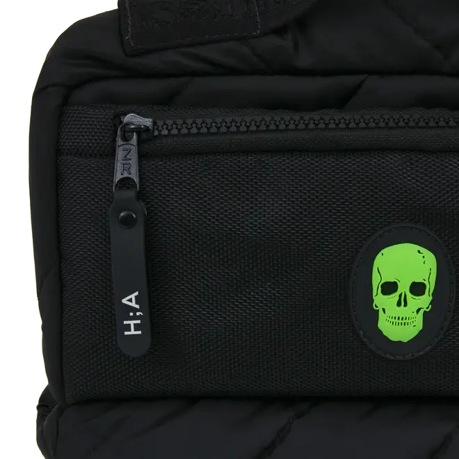 NÉCESSAIRE PARA VIAGEM CAVEIRA - PRETO/VERDE FLUOR - Foto 10