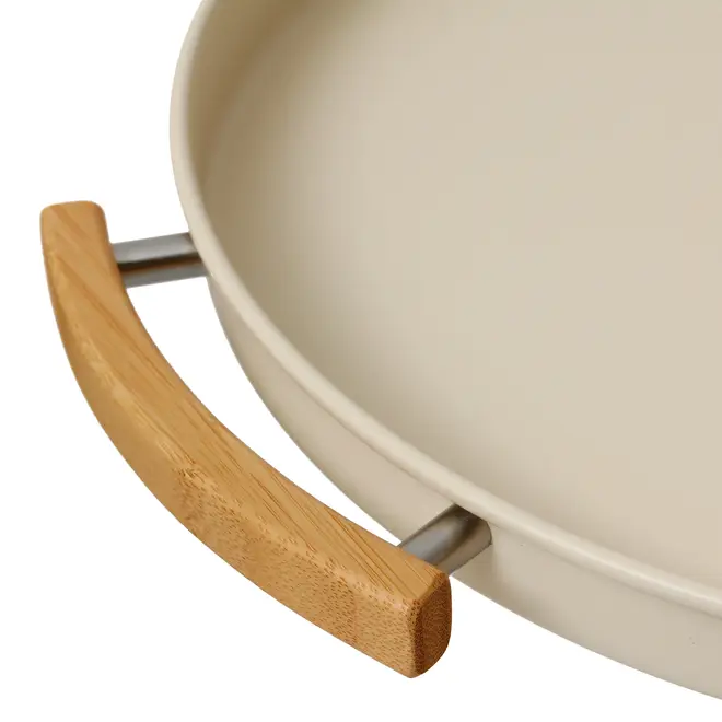 BANDEJA 36 CM MIXED BAMBOO - OFF WHITE/BAMBU - Foto 7