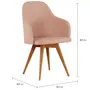 CADEIRA DE JANTAR GIRATÓRIA KLOE - TAUARI/QUARTZO ROSA - Foto 12