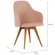 CADEIRA DE JANTAR GIRATÓRIA KLOE - TAUARI/QUARTZO ROSA - Foto 12