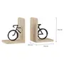 APARADOR DE LIVROS COM 2 HANG IT BIKE - PALHA NATURAL/PRETO - Foto 2