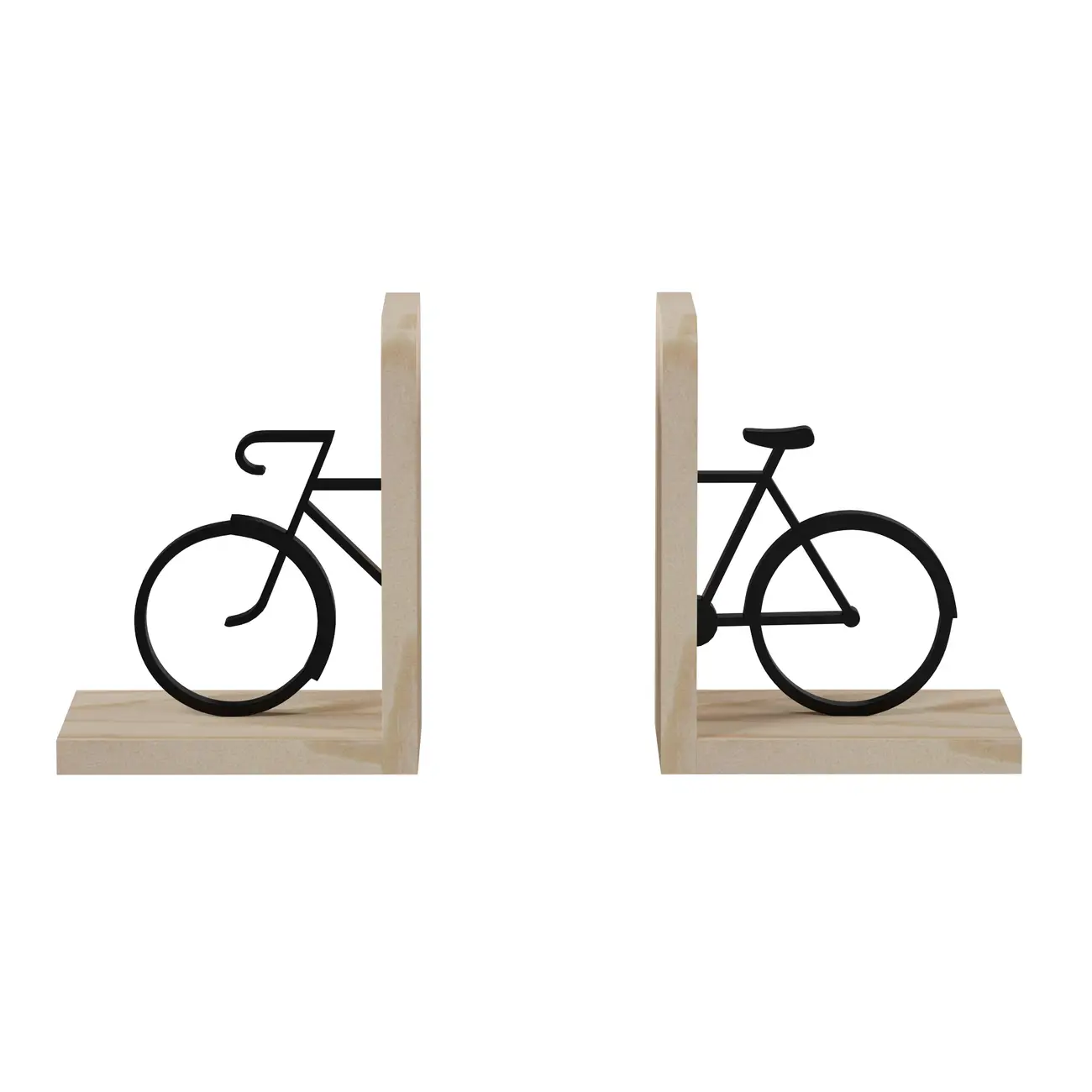APARADOR DE LIVROS COM 2 HANG IT BIKE - PALHA NATURAL/PRETO - Foto 1