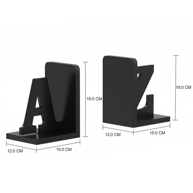 APARADOR DE LIVROS COM 2 HANG IT AZ - PRETO/PRETO - Foto 2