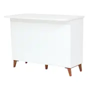 BALCÃO 2 PORTAS DE CORRER 1,20 M X 60 CM LIN - BRANCO/NOZES - Foto 8