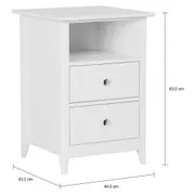 MESA DE CABECEIRA 2 GAVETAS DEVON - BRANCO - Foto 10