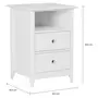 MESA DE CABECEIRA 2 GAVETAS DEVON - BRANCO - Foto 10