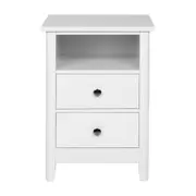 MESA DE CABECEIRA 2 GAVETAS DEVON - BRANCO - Foto 1