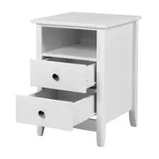 MESA DE CABECEIRA 2 GAVETAS DEVON - BRANCO - Foto 3