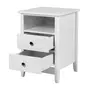 MESA DE CABECEIRA 2 GAVETAS DEVON - BRANCO - Foto 3