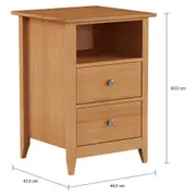 MESA DE CABECEIRA 2 GAVETAS DEVON - AMÊNDOA - Foto 10