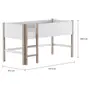 PIN PLAY CAMA SOLTEIRO COM ESCADA 78 CM - BRANCO/NATURAL WASHED - Foto 2