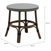 MESA LATERAL REDONDA 48 CM BISTRÔ - CASTANHO/CAFÉ - Foto 2