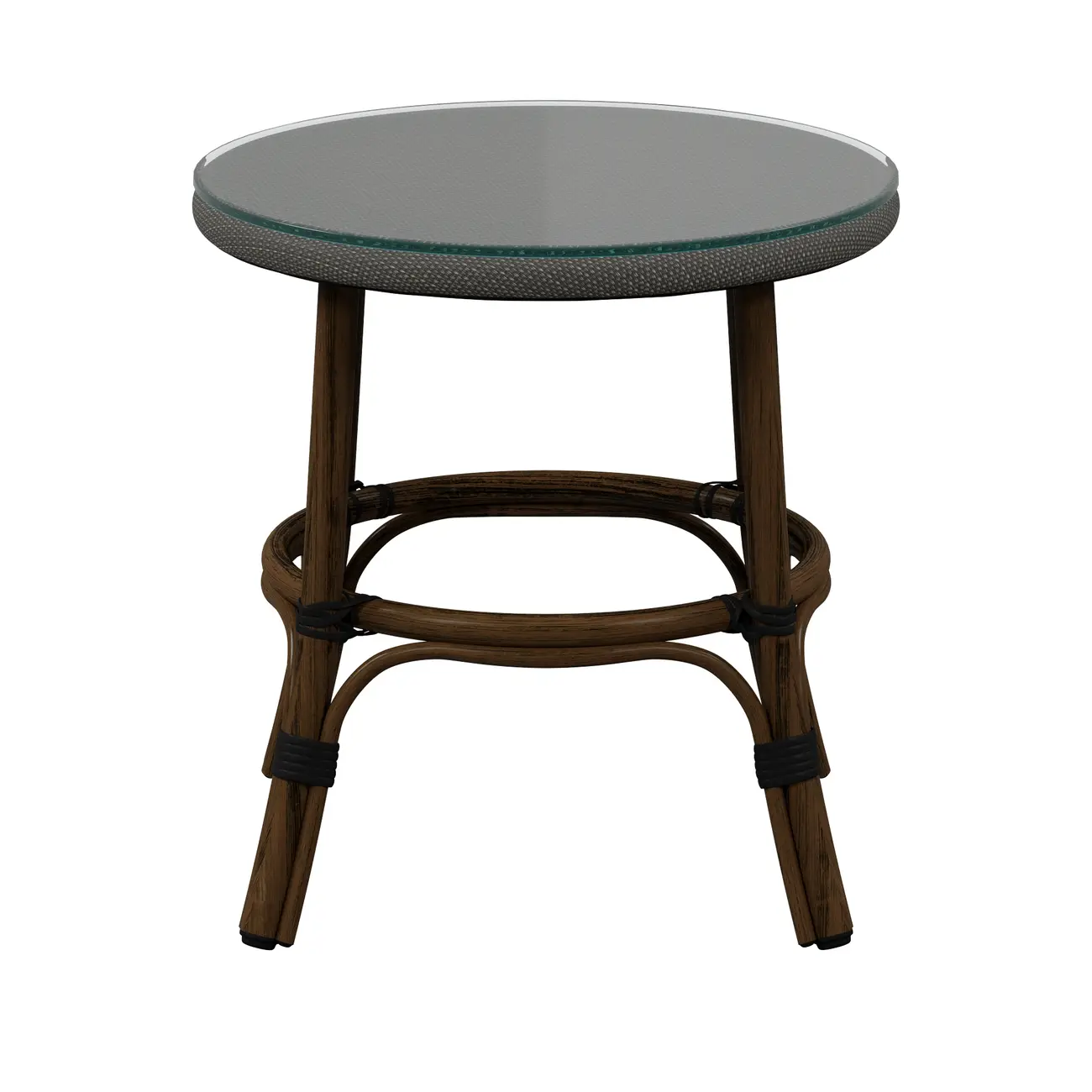 MESA LATERAL REDONDA 48 CM BISTRÔ - CASTANHO/CAFÉ - Foto 1