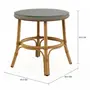 MESA LATERAL REDONDA 48 CM BISTRÔ - BEGE/MESCLA MULTICOR - Foto 2