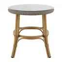 BEGE/MESCLA MULTICOR - MESA LATERAL REDONDA 48 CM BISTRÔ