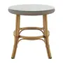 BEGE/MESCLA MULTICOR - MESA LATERAL REDONDA 48 CM BISTRÔ
