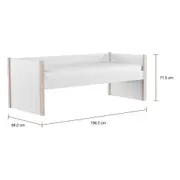 PIN PLAY CAMA/SOFÁ 78 CM - BRANCO/NATURAL WASHED - Foto 2