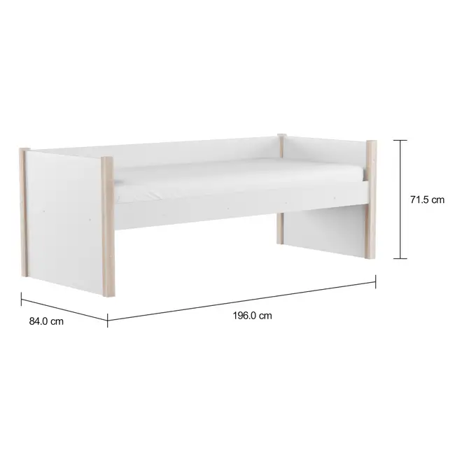 PIN PLAY CAMA/SOFÁ 78 CM - BRANCO/NATURAL WASHED - Foto 2