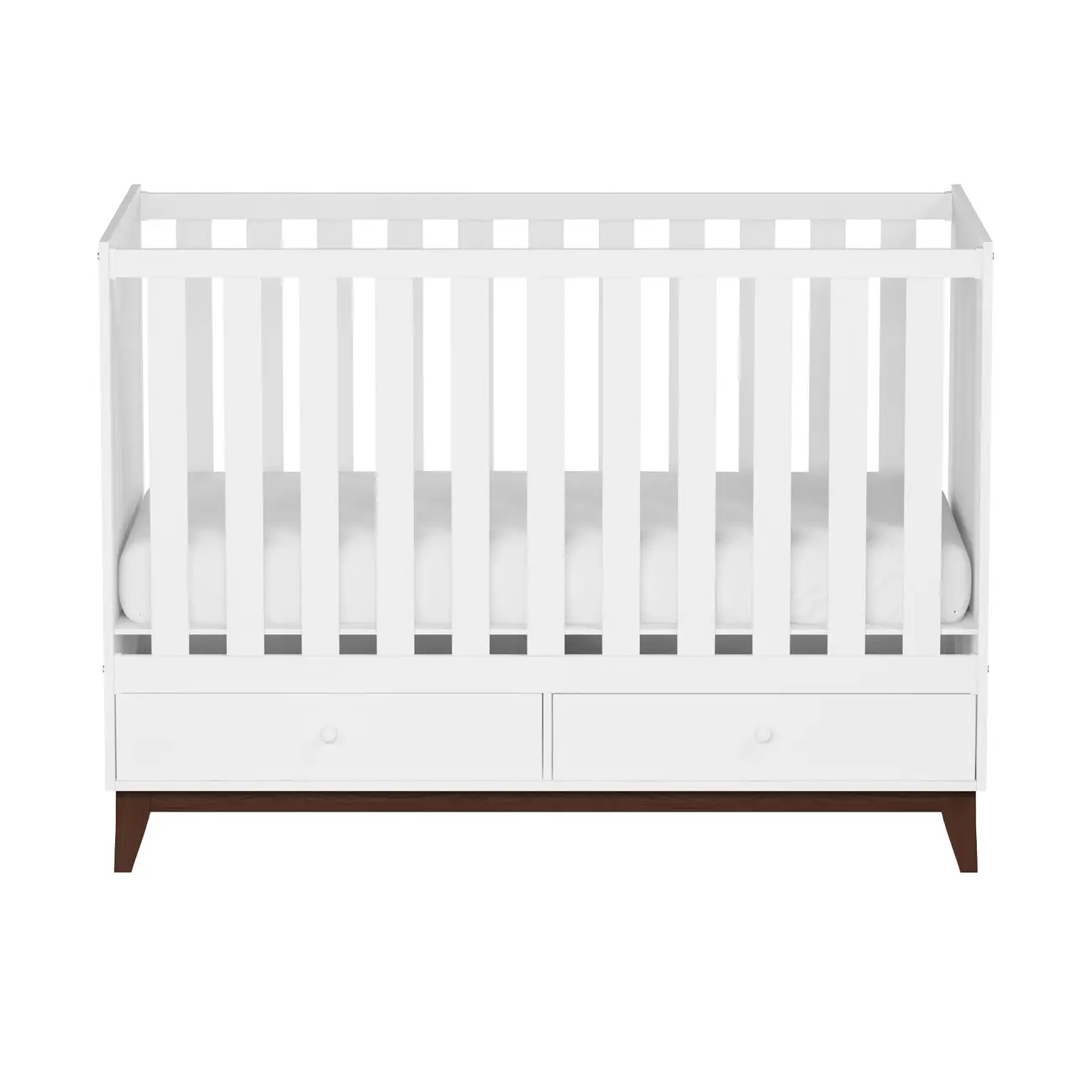 BERÇO 68 CM NANA - BRANCO/NOZES - Foto 1