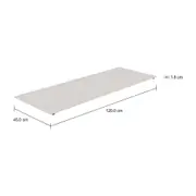TAMPO DE MESA MADEIRA 1,20 M X 45 CM METRIC - BRANCO - Foto 2