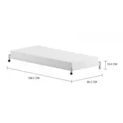 CAMA DE SOLTEIRO INFERIOR 78 CM FLAT - BRANCO - Foto 3