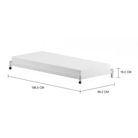 Imagem com medidas do produto CAMA DE SOLTEIRO INFERIOR 78 CM FLAT