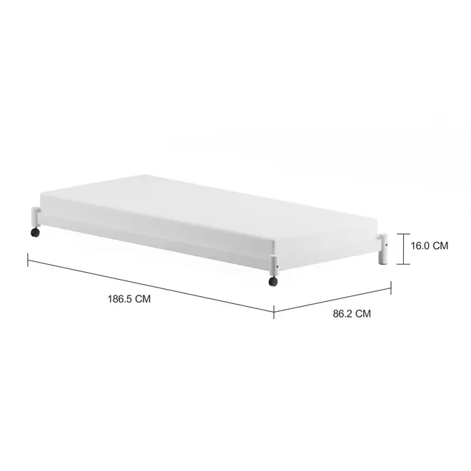 CAMA DE SOLTEIRO INFERIOR 78 CM FLAT - BRANCO - Foto 3