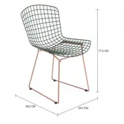 CADEIRA BERTOIA - COBRE/MALAQUITA - Foto 5