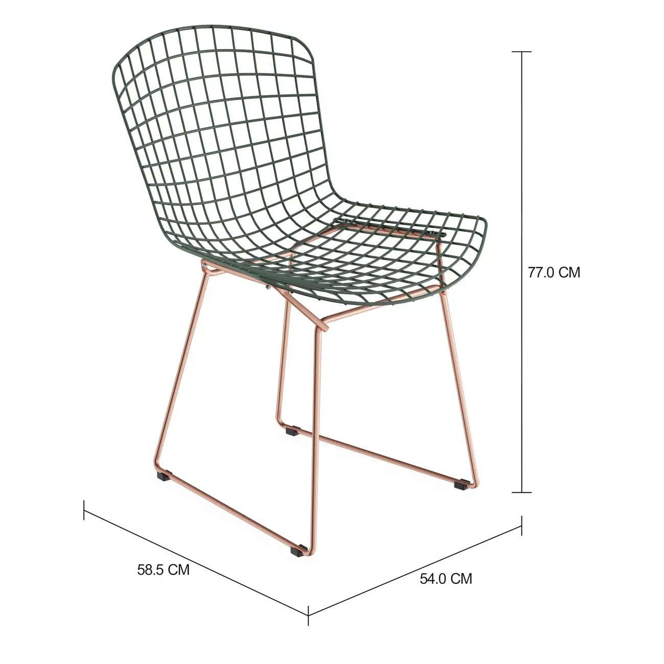 CADEIRA BERTOIA - COBRE/MALAQUITA - Foto 5