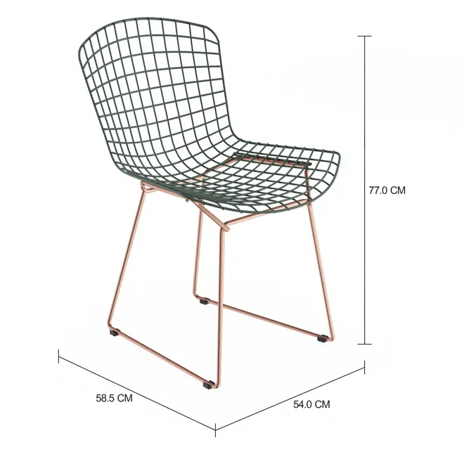 CADEIRA BERTOIA - COBRE/MALAQUITA - Foto 5