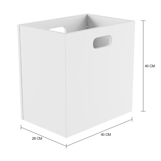 CAIXA PARA ESTANTE 40 CM X 40 CM X 27 CM CÉLULA - BRANCO - Foto 2