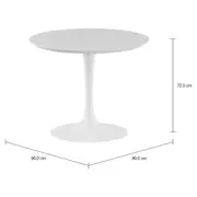 BASE DE MESA CENTRAL REDONDA FV 1,20 M TULIPE - BRANCO BRILHANTE - Foto 2