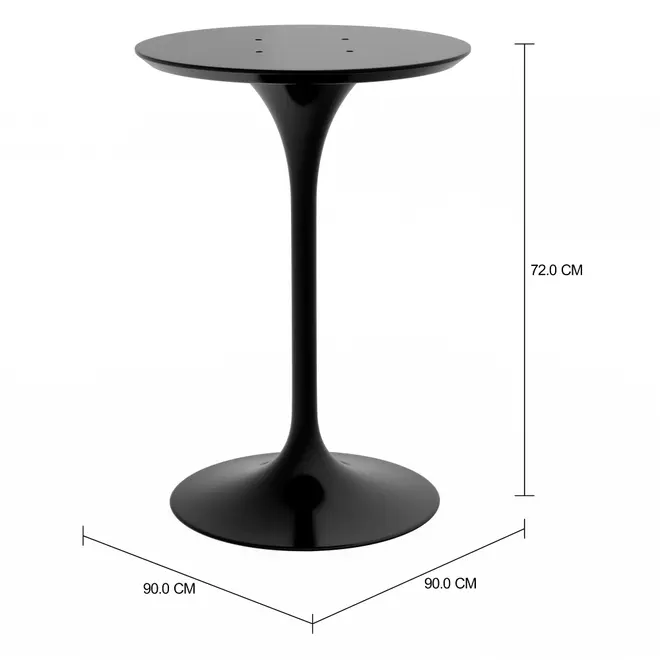 BASE DE MESA CENTRAL REDONDA FV 1,20 M TULIPE - PRETO BRILHANTE - Foto 2