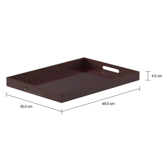 BANDEJA 48 CM X 35 CM SARTORIA - GARNET/COBRE - Foto 2