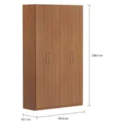 GUARDA-ROUPA 4 PORTAS/3 GAVETAS 35 MAXIMUS - FREIJÓ - Foto 2
